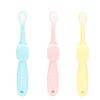 BAZEITFLOW 3PCS Cartoon Hippo Toothbrush Set with Soft Dense Bristles for Safe Material Pink Yellow Blue Brushes for Teeth Care view 1