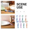 Baluue 8pcs Characters Double-Sided Denture Cleaning Brush Soft Bristles for False Teeth Crevice Brush Teeth Cleaning Tool for Dentures Retainer Care view 3