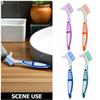VALICLUD 8pcs Denture Cleaning Brush Double-Sided Soft Nylon Bristles Dual-Angle Heads Ergonomic Grip for Precise Denture Care and Retainer Maintenance Suitable for Seniors and Travel view 3