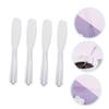 BIUDECO 4pcs Cosmetic Mask Spatulas Premium Plastic Facial Skin Care Applicators Ergonomic Design for Even Application of Peel Serum and Creams Portable view 4