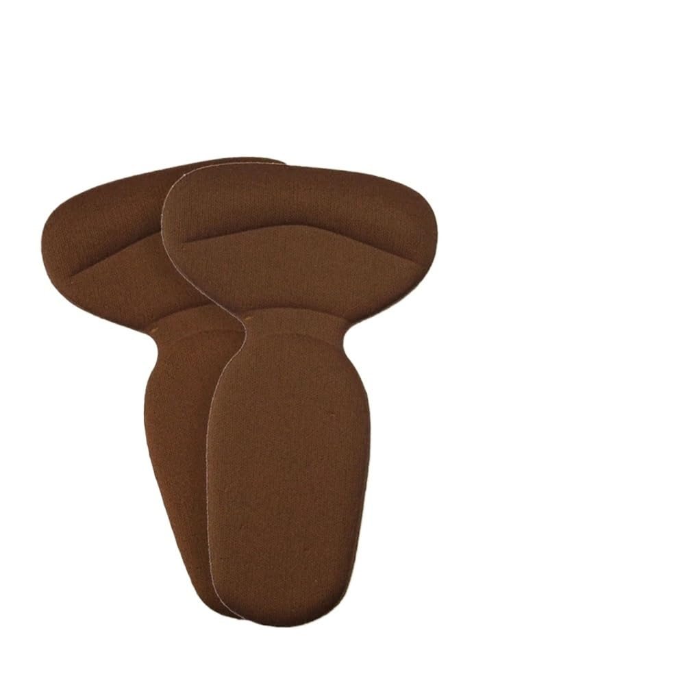 1/2Pair Shoe Heel Post Memory Foam Sticker Insoles Foot Heel Pad Sports Shoes Adjustable Antiwear Feet Insoles Heel Protector(Brown-1Pair)