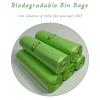 100 Counts Bin Bags, 10 Litre Biodegradable Food Waste Bags 2.6 Gallon Bin Liners for Home Kitchen Office 45 x 50cm Green view 3