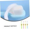 UTHCLO 4pcs Oral Care Toothbrush Set Soft Bristles, Cartoon, Suitable for Aged 2-10, Colorful Yellow Pink Green Blue, Gentle Cleaning for Young view 4