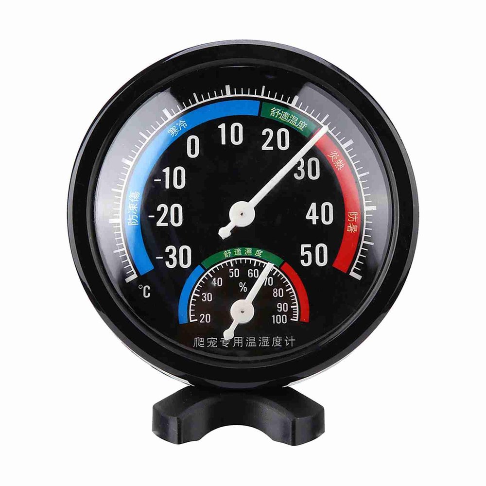 Phefop Reptile Thermometer Hygrometer, Mechanical Induction, 2 in 1 Dial Gauges, Accurate Temperature and Humidity Measurement for Lizards and Tortoises