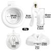Protective Cage With Anti-Slip Rings And Waist Belt For MaleSpecial Flat Cage For Male Cross-Dressing - H2white view 2