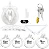 Protective Cage With Anti-Slip Rings And Waist Belt For MaleSpecial Flat Cage For Male Cross-Dressing - H2white view 4