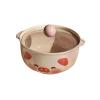 Ceramic Ear Covered Cute Instant Noodles Bowl Home Exquisite High Temperature Resistant-Powder Piggy (Covered)