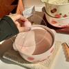 Ceramic Ear Covered Cute Instant Noodles Bowl Home Exquisite High Temperature Resistant-Powder Piggy (Covered) view 4