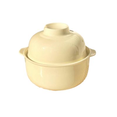 Ceramic solid color thickened instant noodle bowl with lid Household exquisite high temperature resistant-milk fufu instant noodle bowl "with lid"