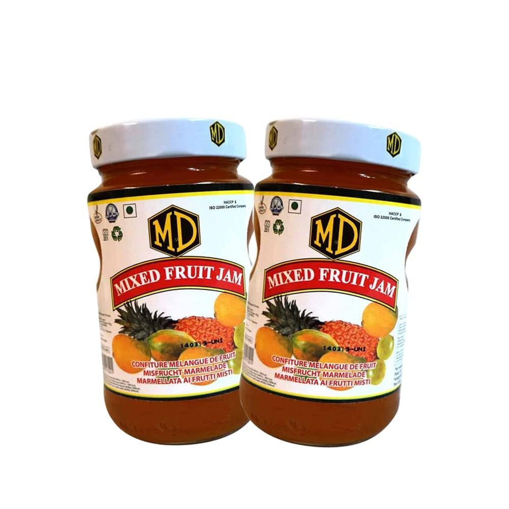 MD Mixed Fruit Jam 485G Authentic, Sweet And Tangy Flavour Perfect For Toast And Baking Product Of Srilanka Pack Of 2