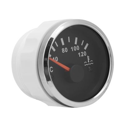 Akozon Premium Electromagnetic Water Thermometer 52Mm 1224V Vehicle Temperature Gauge 40120