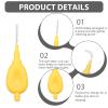 20 PCS Interdental Brush, 1.1mm Interdental Brush Yellow, Plaque Remover Dental Cleaning Brushes for Teeth Gums Implants Crowns Bridges Oral Hygiene Tools Efficient Between Teeth Cleaner Ergonomic view 3