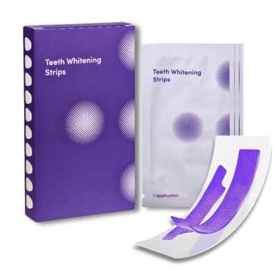 Teeth Whitening Strips - Purple Tooth whitening for Sensitive Teeth - Tooth Stain Removes Stubborn Stains - TeethWhiten Combining Whiter Teeth Colour Correction Mild 14 Strips 7 Treatments