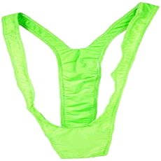 Mens Thongs Swimwear Mankini for Men V-String Underwear Sexy Borat Manikini Lingerie Swimsuit One Size Fits for All (Green) Clever Design
