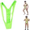 Mens Thongs Swimwear Mankini for Men V-String Underwear Sexy Borat Manikini Lingerie Swimsuit One Size Fits for All (Green) Clever Design view 4