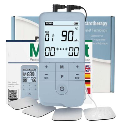 4-in-1 TENS, EMS, Massage & Manual Modes 32 Programmes, 40 Intensity Levels for Total Pain Relief & Muscle Recovery
