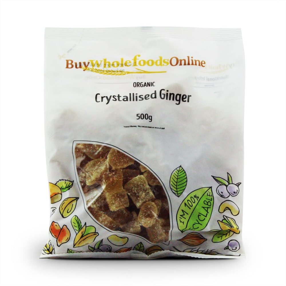 Organic Crystallised Ginger 500g (BWFO)