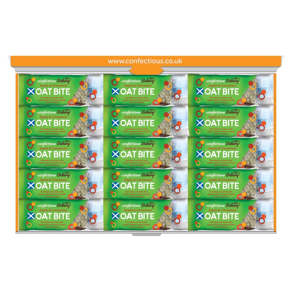 Confectious Bakery Apple & Cinnamon Oat Bite, Porridge Snack with Hearty Seeds, 9-Pack (15 pack)