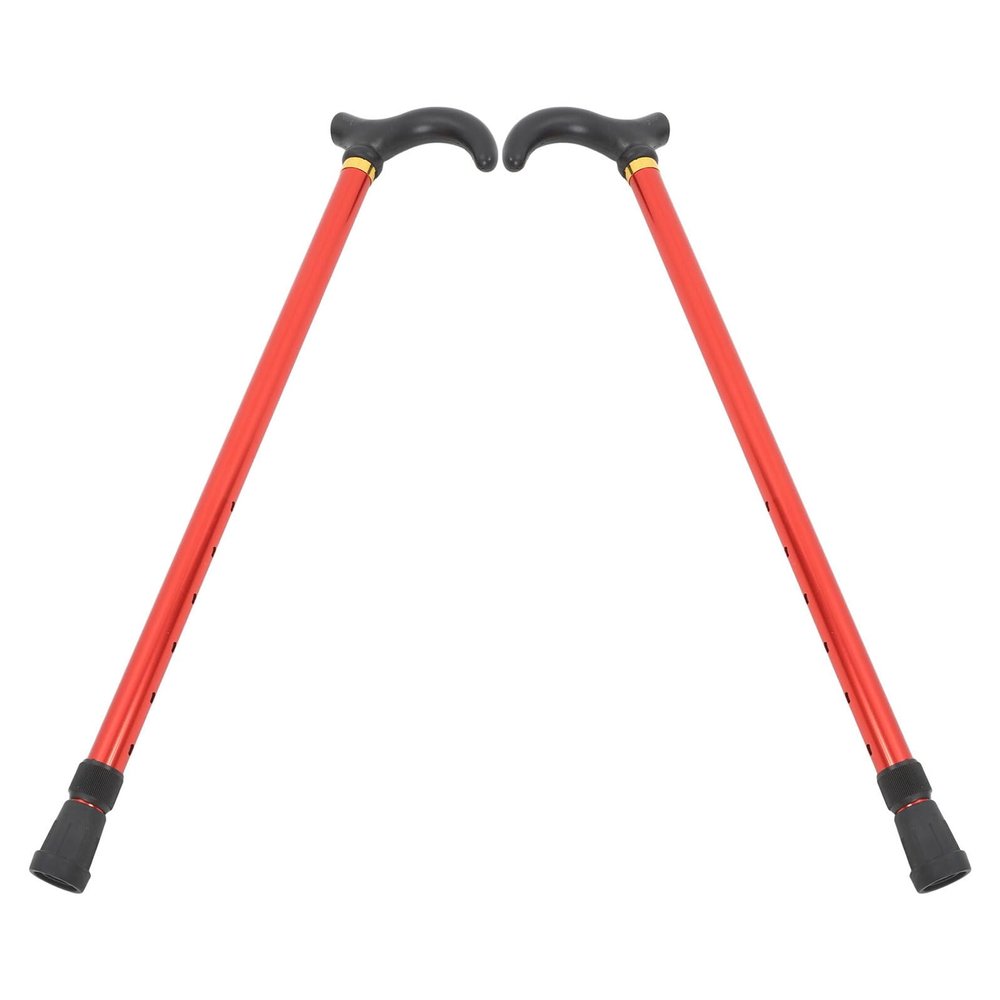 HOLIDYOYO 2pcs Telescopic Cane Aluminum Collapsible Walking Stick Height Adjustable Design Retractable Walking Cane for Elderly Folding Non-slip Tip Portable Mobility Aid for Hiking