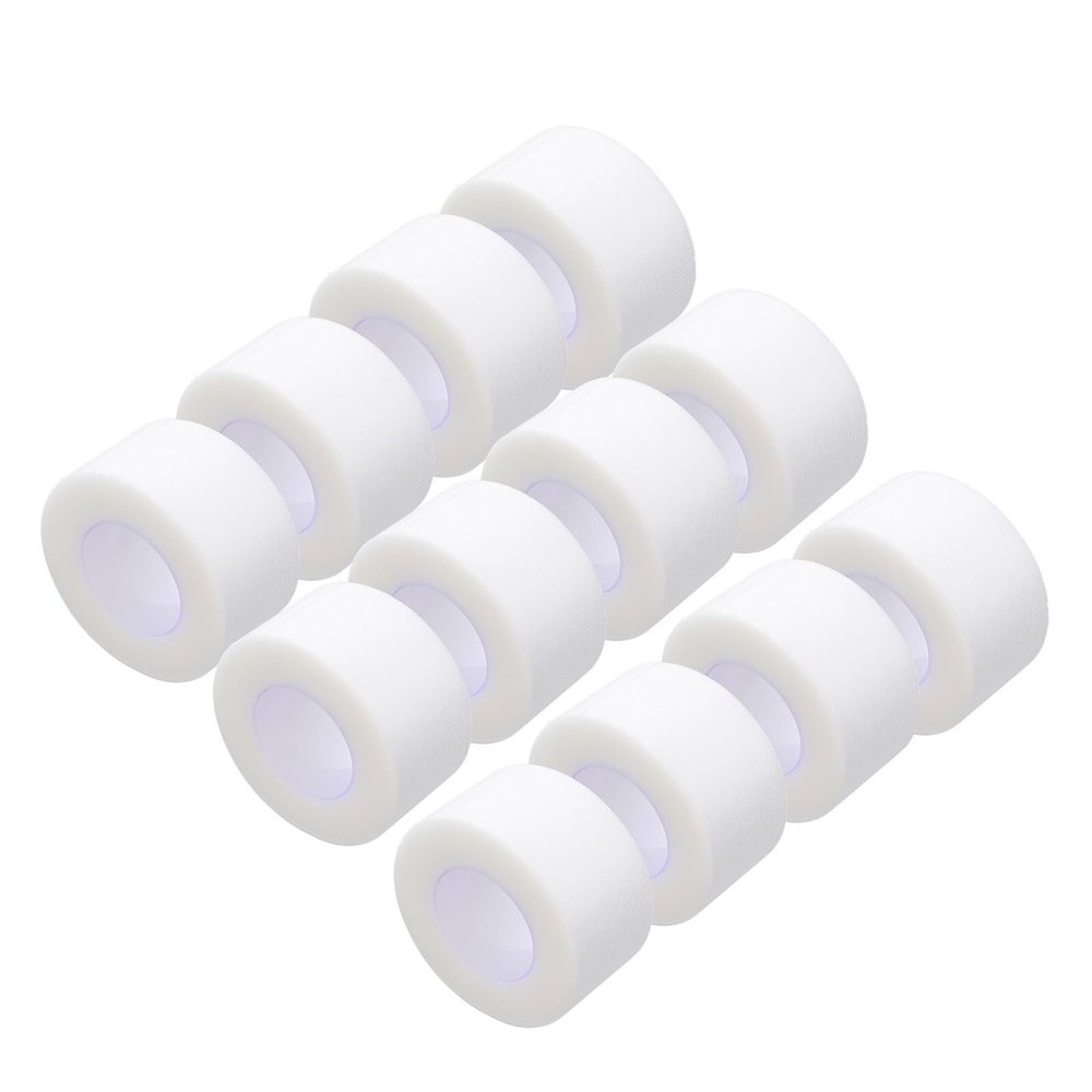 GARVALON 12 Rolls Breathable Adhesive Tape for Wound Care Transparent PE Skin-Friendly Bandages High Adhesion Flexible Stretchable for Secure Dressing Fixing Each