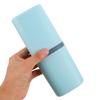 Abaodam 8pcs Travel Toothbrush Storage Case Set Lid, Portable Toothbrush and Toothpaste Holder Cups in, Light Blue, Light Pink, and White, Compact Mouthwash Container for Business Trips view 3