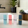 Abaodam 8pcs Travel Toothbrush Storage Case Set Lid, Portable Toothbrush and Toothpaste Holder Cups in, Light Blue, Light Pink, and White, Compact Mouthwash Container for Business Trips view 4