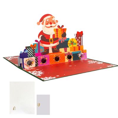 3D Christmas Cards - Money Holder Greeting Card Set with Envelopes, Holiday Cards for Kids Teens Adults Family Friends Birthday Winter Celebration and Gift Exchange