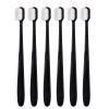 6Pcs Soft Bristle Toothbrush Micro-Nano Toothbrushes Extra Soft Toothbrush with 20000 Bristles for for Fragile Gums Elderly Adult Kids Braces Black (White Bristles) view 1