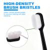 6Pcs Soft Bristle Toothbrush Micro-Nano Toothbrushes Extra Soft Toothbrush with 20000 Bristles for for Fragile Gums Elderly Adult Kids Braces Black (White Bristles) view 2