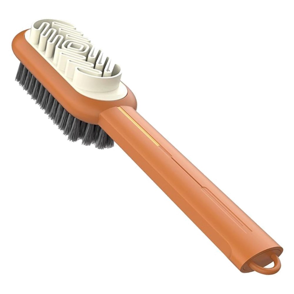 2 in 1 Scrub Suede Shoe Brush,Suede Shoe Brush and Eraser,Suede Leather Cleaning Brushes with Soft Bristle Brush for Sneakers,Nubuck Bags,Jacket,Purse (Orange)