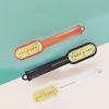 2 in 1 Scrub Suede Shoe Brush,Suede Shoe Brush and Eraser,Suede Leather Cleaning Brushes with Soft Bristle Brush for Sneakers,Nubuck Bags,Jacket,Purse (Orange) view 2