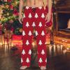Men's Christmas Pyjama Bottoms, Long Christmas Pattern Pyjama Bottoms, Lounge Pyjamas, Trousers, Leisure Trousers with Pockets and Drawstring, Xmas Christmas Trousers, Watermelon red, 3XL view 3