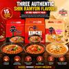 Nong shim Shin Ramyun Korean Noodles Variety Pack of 3 Flavours (15 Packs Total) Super Spicy, Toomba Creamy Stir-Fry & Kimchi Ramen Instant Korean Ramen Noodles Multipack for Quick Meals & Snacks view 2