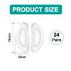 24 Pairs Silicone Nose Pads for Glasses Stick on, Anti-Slip Pads to Stop Glasses Slipping Down Nose, Durable & Comfortable Glasses-Nose-Pad, Glasses-Nose-Pad Silicone (Transparent) view 2