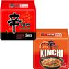 Nongshim Shin Ramyun Korean Noodles Variety Pack of 2 Flavours (10 Packs Total) Super Spicy and Kimchi Ramen Instant Korean Ramen Noodle Multipack for Quick Meals & Snacks view 1