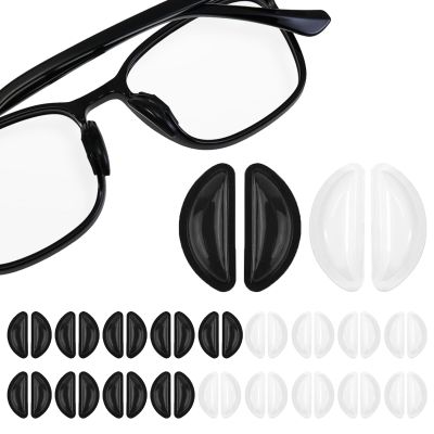 20 Pcs Eyeglass Nose Pads,Adhesive Anti-Slip Nose Pads,Ultra-Strong Grip and Ultra-Soft,Soft Silicone Nose Pad Cushion for Sunglasses,Glasses,Eyeglasses(10 Pcs Black and 10 Pcs White)