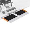 1 Feet Portable Threshold Ramp with Self-Adjusting Bottom, Wheelchair Ramp for Home Doorways, Non-Skid Handicap Ramp for Home Steps, Folding Wheel Chair Ramp for Stairs, Entry, 800LBS Capacity, Orange view 1