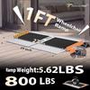 1 Feet Portable Threshold Ramp with Self-Adjusting Bottom, Wheelchair Ramp for Home Doorways, Non-Skid Handicap Ramp for Home Steps, Folding Wheel Chair Ramp for Stairs, Entry, 800LBS Capacity, Orange view 2