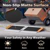 1 Feet Portable Threshold Ramp with Self-Adjusting Bottom, Wheelchair Ramp for Home Doorways, Non-Skid Handicap Ramp for Home Steps, Folding Wheel Chair Ramp for Stairs, Entry, 800LBS Capacity, Orange view 3