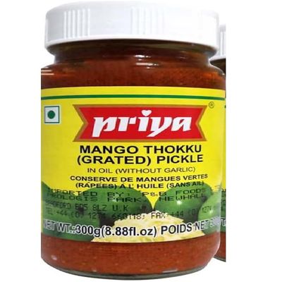 Mango Thokku Pickle FromPriya grated raw mango relish condiment Product from India 300g Pack of 1