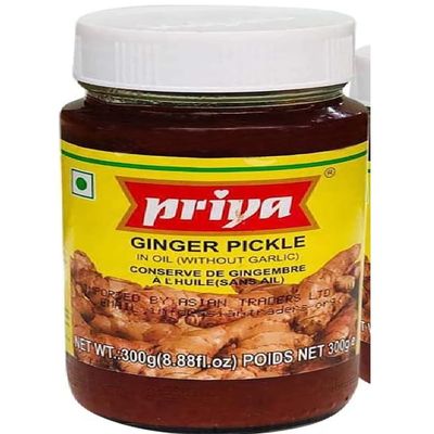 Sweet Ginger Pickle FromPriya mild and tangy ginger relish Product from India 300g Pack of 1