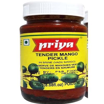 Tender Vadu Mango Pickle FromPriya whole baby mango condiment Product from India 300g Pack of 1