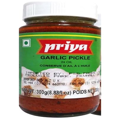 Garlic Pickle FromPriya Indian savory condiment Product from India 300g Pack of 1