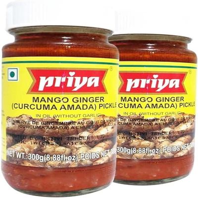Mango Ginger Pickle FromPriya traditional savory condiment Product from India 300g Pack of 2