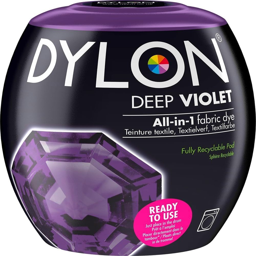 All-in-1 Fabric Dye Purple Violet Permanent High-Intensity Textile Dye for Cotton, Linen, Viscose, and Polyester Blend Fabrics Easy Application, Long-Lasting Color, Machine Wash Safe