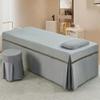 GreyD Spa Table Skirt 70x190cm (S) Soft Linen Age Table Cover with Face Hole Dustproof & Reusable Bed Skirt for Beauty Treatments Full Wrap Protection view 1