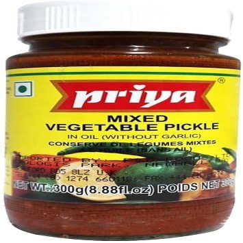 Mixed Veg Pickle FromPriya assorted vegetable savory condiment Product from India 300g Pack of 6