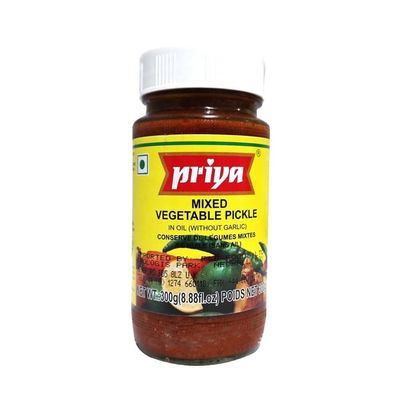 Mixed Veg Pickle FromPriya assorted vegetable savory condiment Product from India 300g Pack of 1