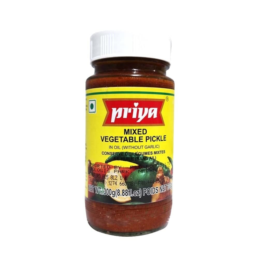 Mixed Veg Pickle FromPriya assorted vegetable savory condiment Product from India 300g Pack of 1