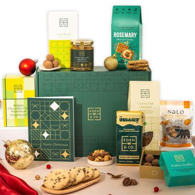Christmas Hamper for Her, Luxury Hamper with Truffles & Hot Chocolate Set by EDEN & CO